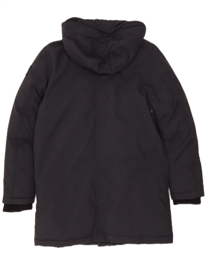 Casaco feminino acolchoado com capuz SCHOTT US 12 grande poliéster preto