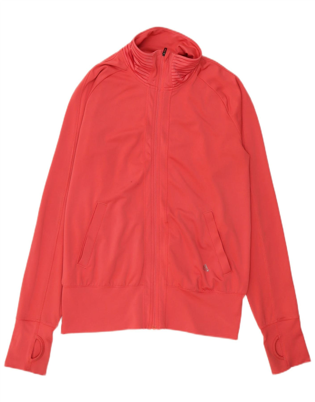 Adidas Womens Tracksuit Top Jacket UK 12/14 Médio Rosa Poliéster