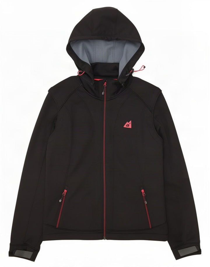 Jaqueta corta-vento feminina Alpen Moden com capuz UK 18 XL poliéster preto