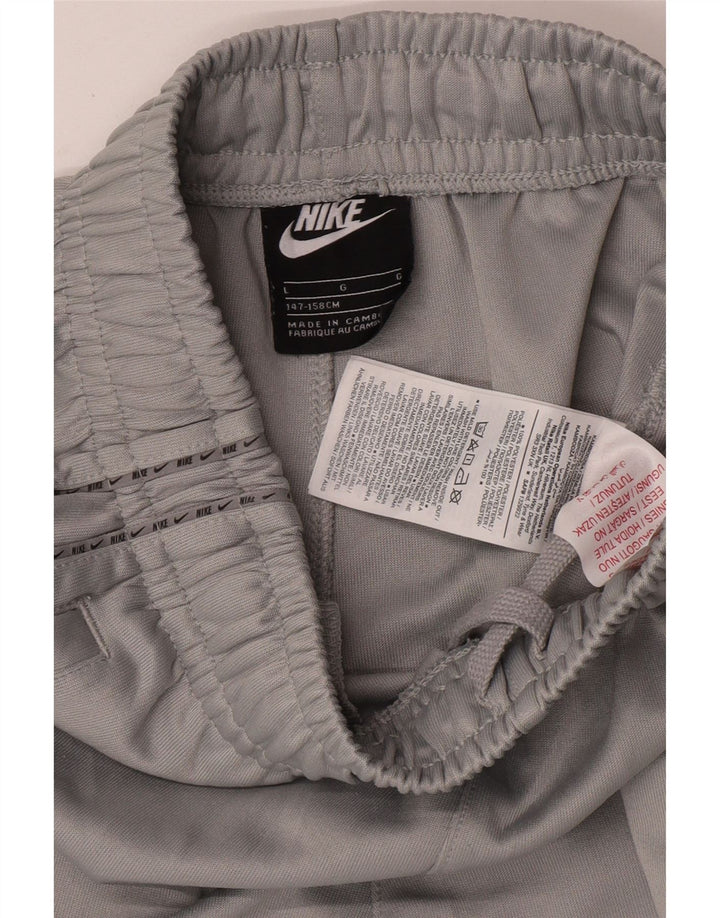 Shorts esportivos gráficos Nike Boys 12-13 anos grandes cinza poliéster