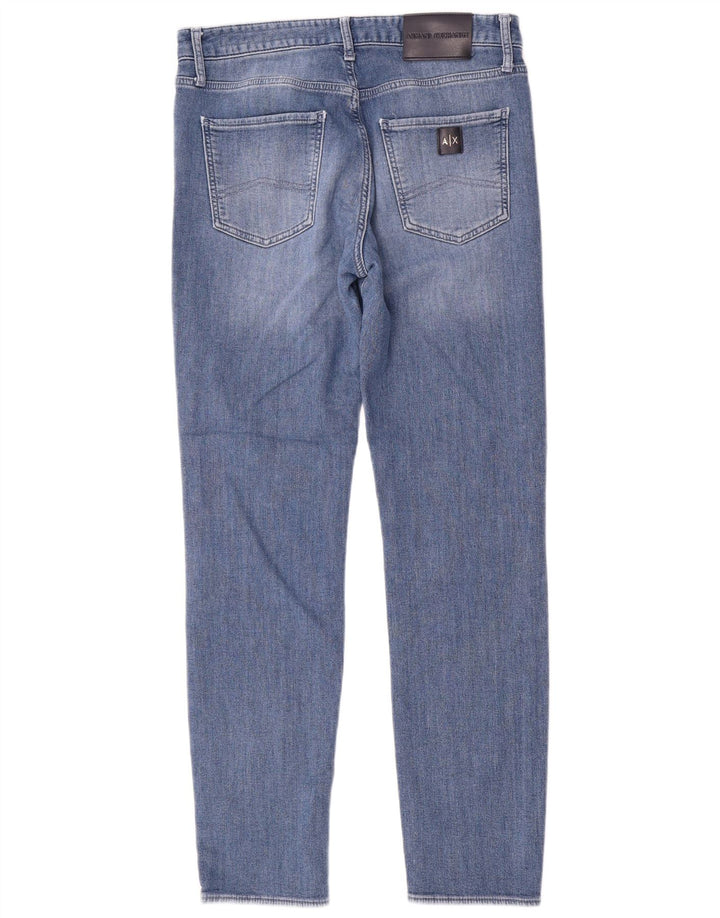 Calça jeans feminina Armani Exchange W32 L32 azul algodão