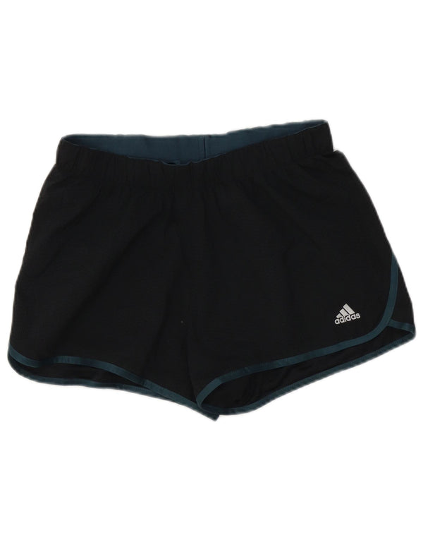 Shorts esportivos femininos Adidas UK 10 pequeno poliéster preto