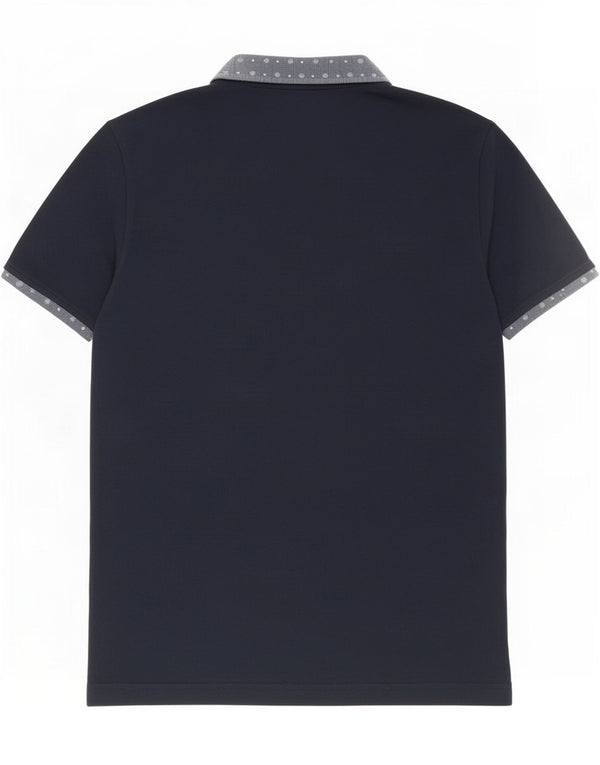 Camisa polo masculina Heritage Slim Fit XL azul marinho algodão colorblock