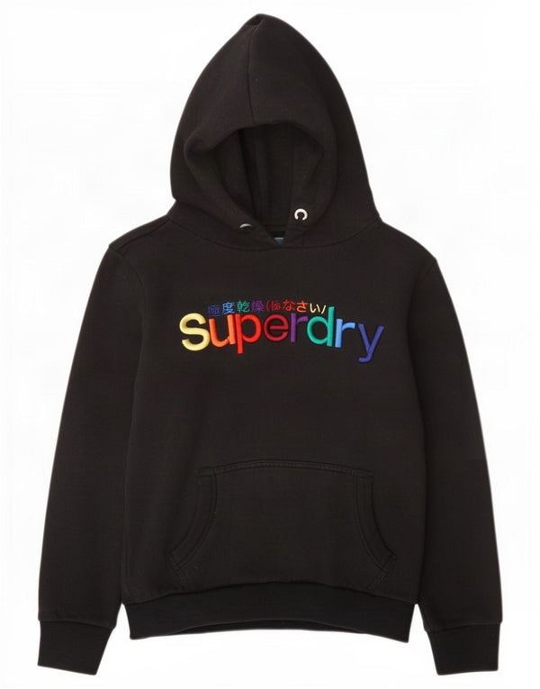 Suéter com capuz superdimensionado feminino Superdry Reino Unido 10 algodão cinza pequeno