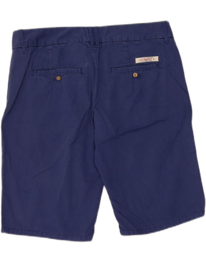 Shorts Chino feminino Tommy Hilfiger W28 algodão azul médio