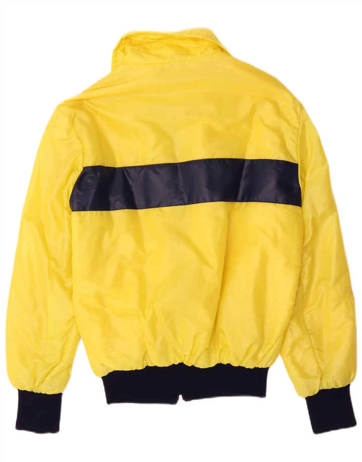 Jaqueta bomber masculina vintage IT 48 poliamida colorblock amarelo médio