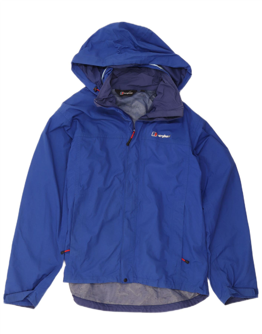 Jaqueta de chuva masculina Berghaus com capuz UK 40 grande poliamida azul