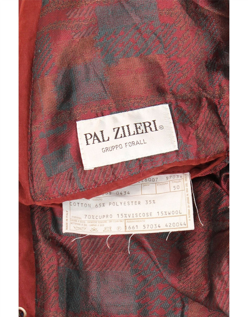 PAL ZILERI Mens Windbreaker Jacket IT 50 Large Burgundy Cotton Vintage Pal Zileri and Second-Hand Pal Zileri from Messina Hembry 