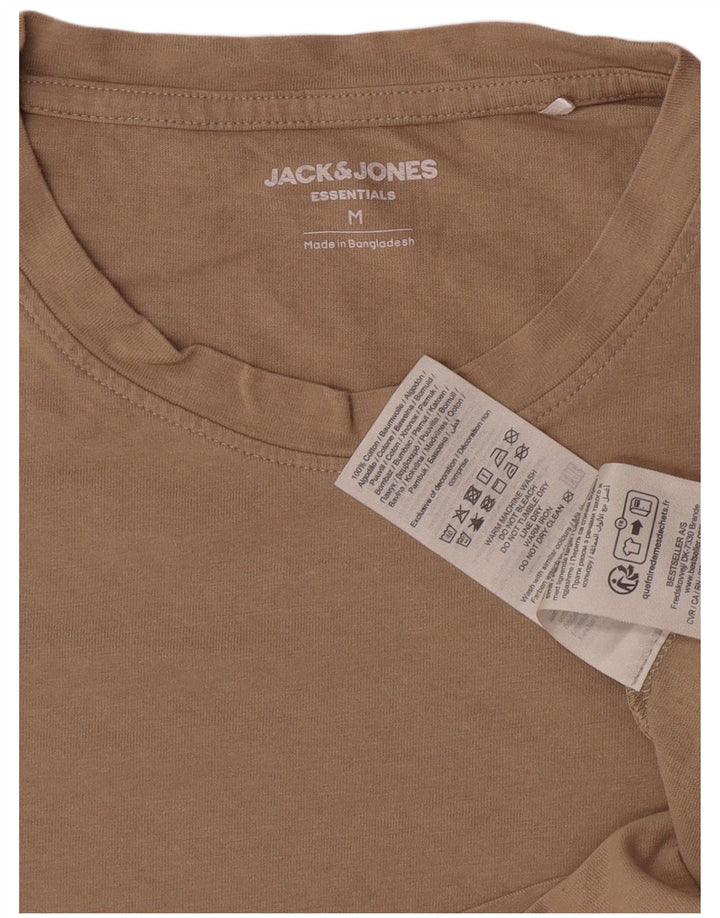 Camiseta masculina Jack & Jones de algodão marrom médio