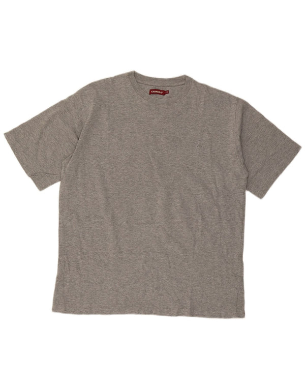 Camiseta masculina Carrera Top 2XL algodão manchado cinza