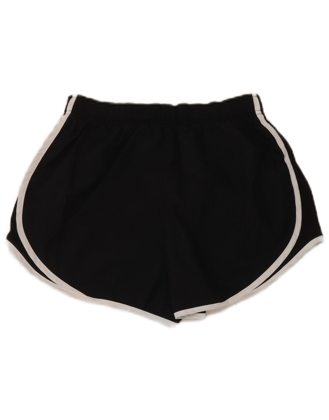 Shorts esportivo feminino Nike Dri Fit pequeno preto colorblock poliéster