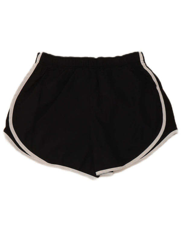 Shorts esportivo feminino Nike Dri Fit pequeno preto colorblock poliéster