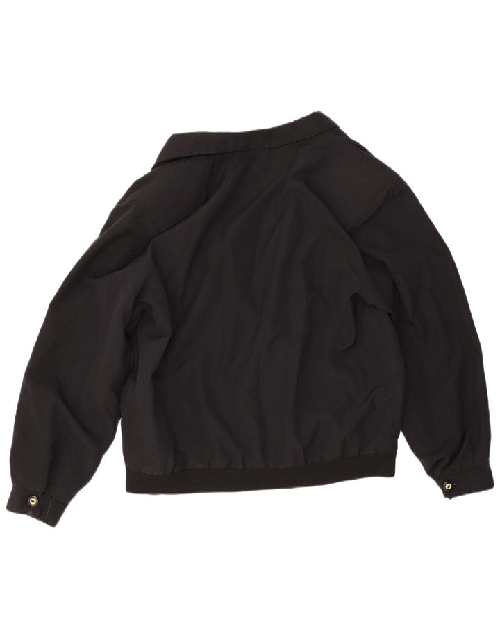 Jaqueta bomber masculina vintage grande de algodão preto