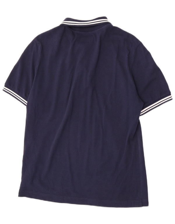 Camisa polo masculina Kappa médio algodão listrado azul marinho