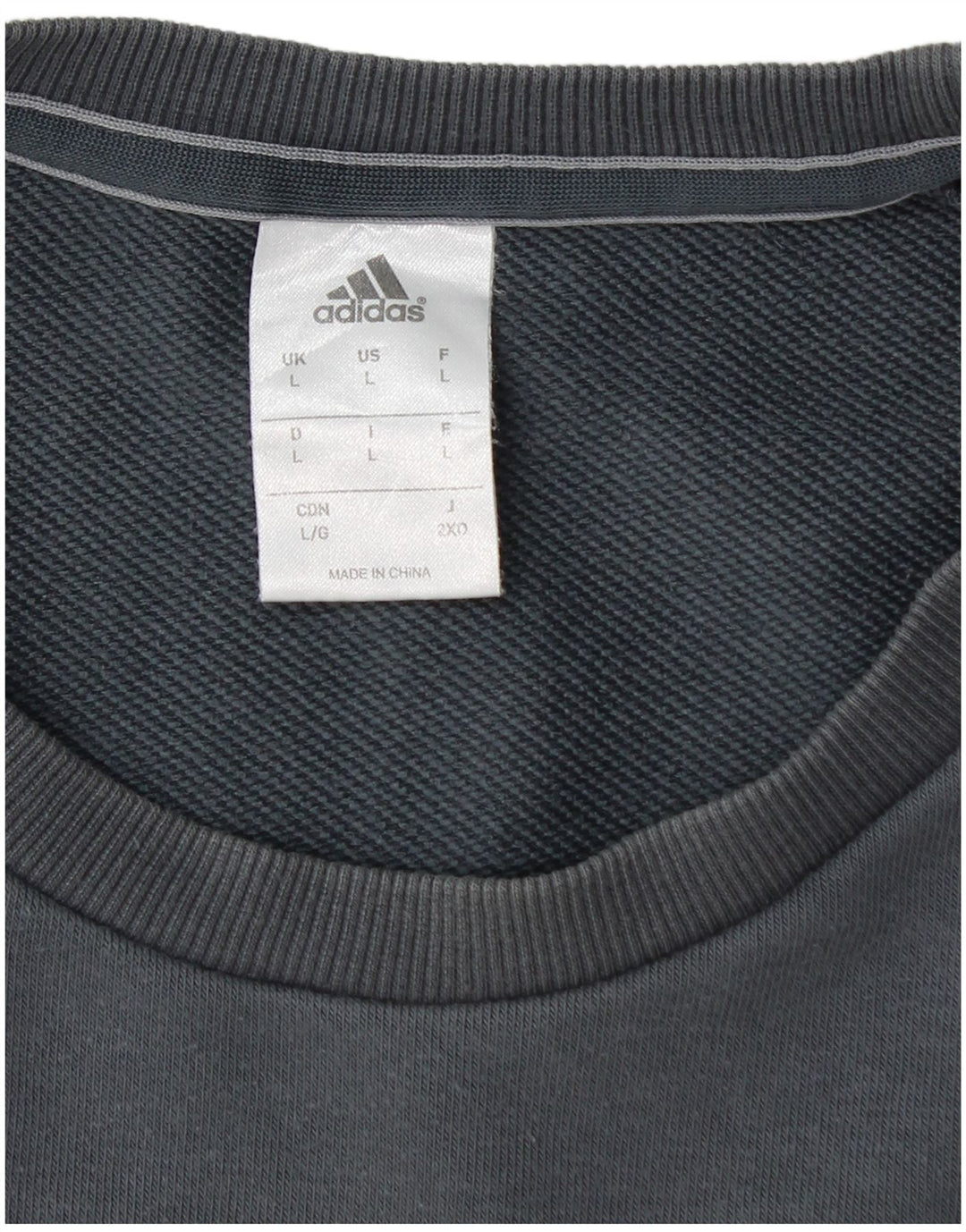 ADIDAS Mens Climalite Moletom Jumper Grande Algodão Azul Marinho