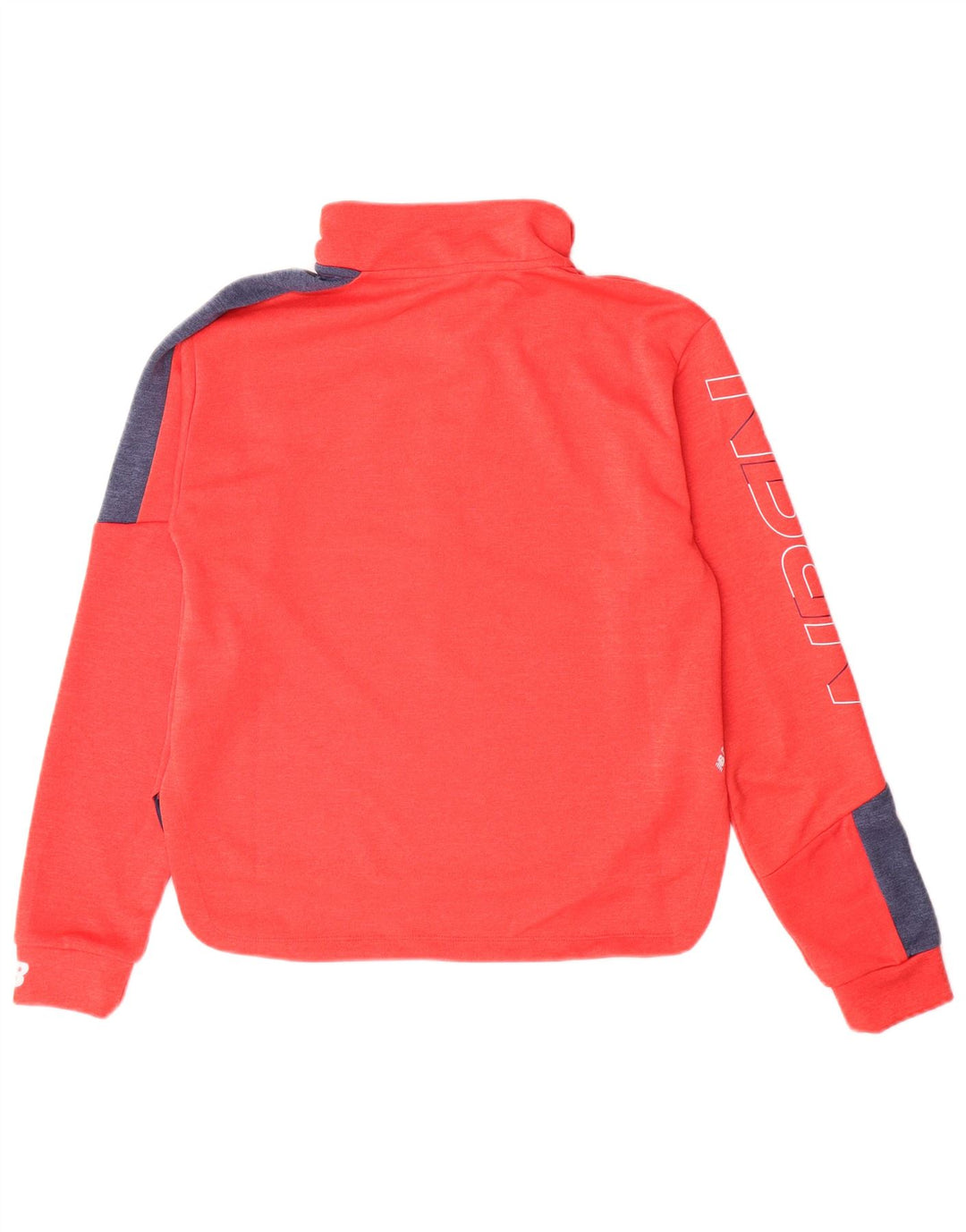 NEW BALANCE Pulôver gráfico feminino Top de treino Reino Unido 10 pequeno laranja