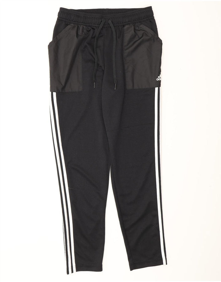 Calça de treino masculina Adidas Aeroready médio preto colorblock poliéster