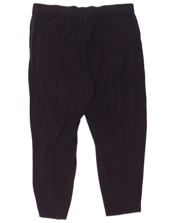 Calças cortadas cônicas femininas Marks & Spencer Reino Unido 18 XL W34 L25 azul marinho