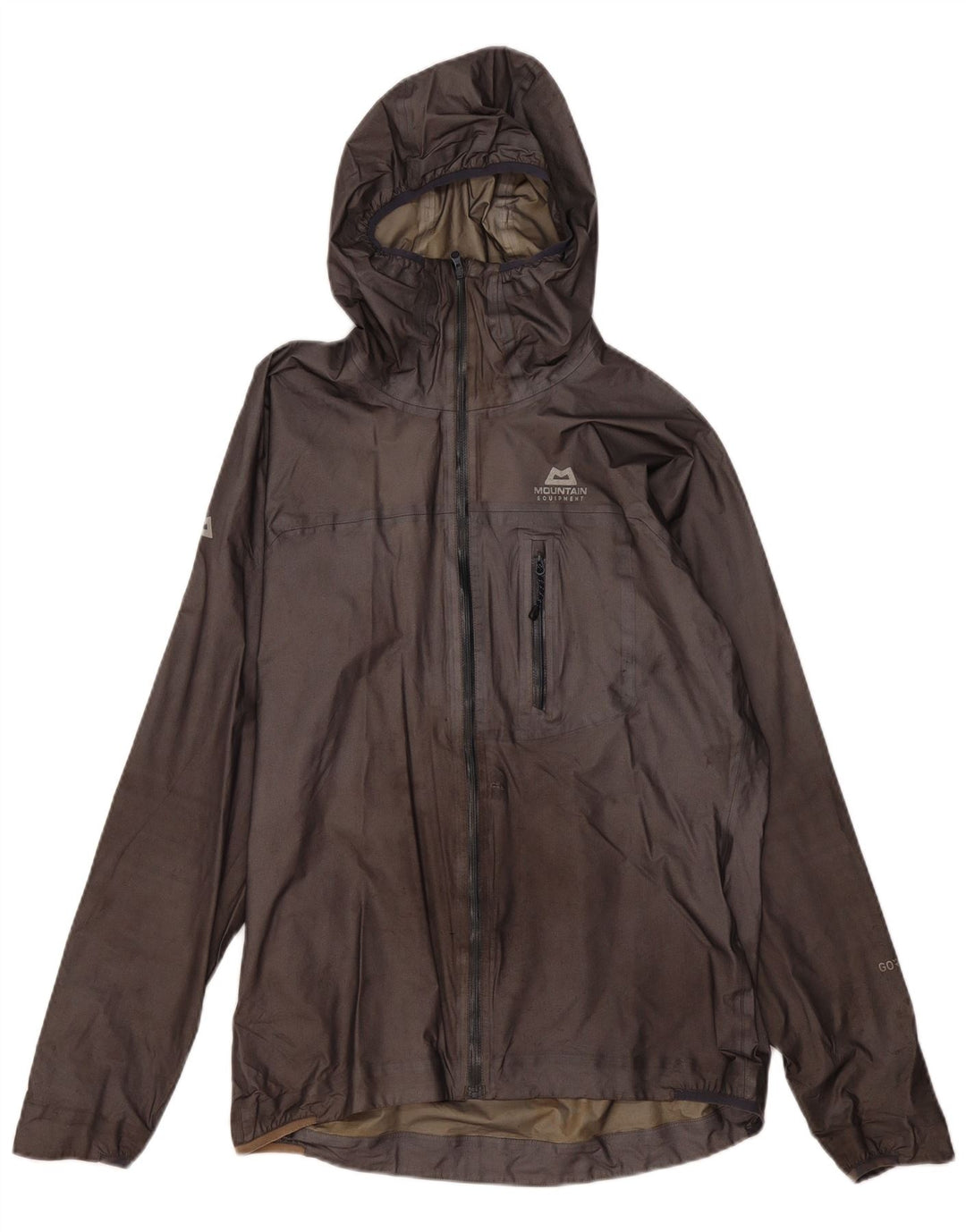 Jaqueta de chuva feminina com capuz MOUNTAIN EQUIPMENT UK 14 grande cinza