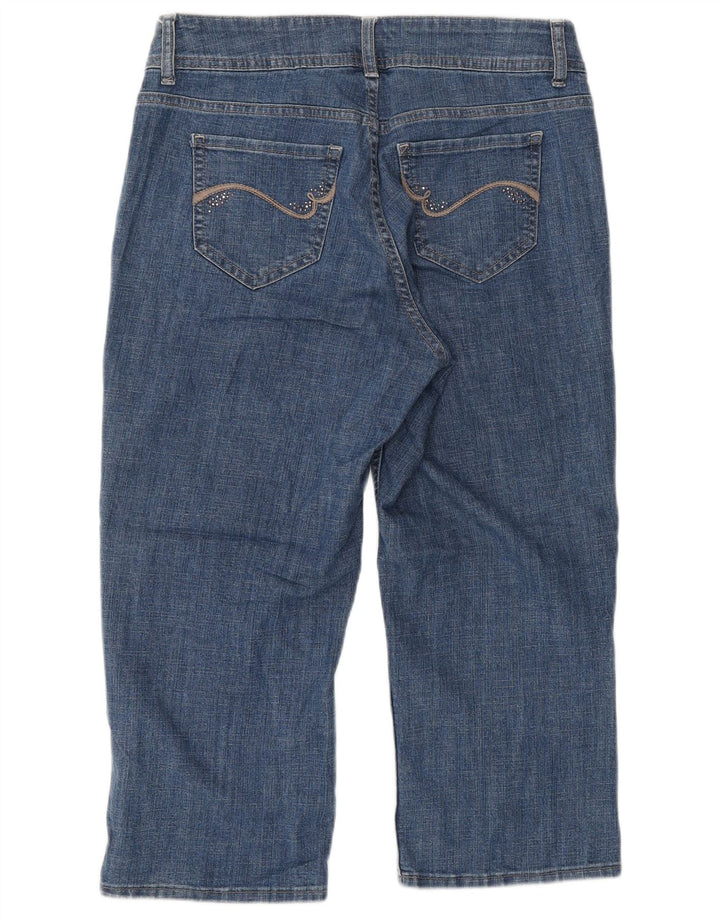 LEE Womens Riders Capri Jeans US 8 Médio W32 L20 Azul Algodão