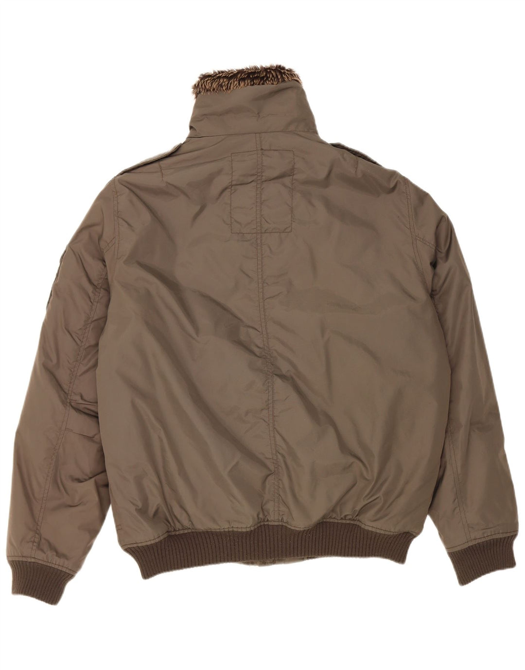 Jaqueta bomber militar masculina Celio UK 42 XL cáqui nylon