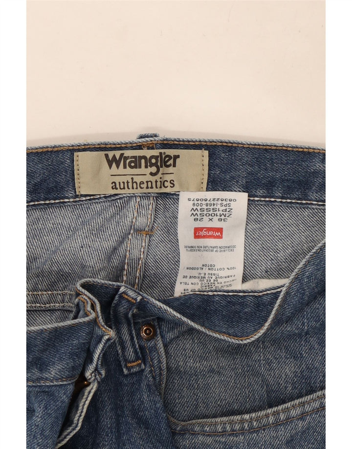 Wrangler Mens Straight Jeans W38 L26 Azul Algodão