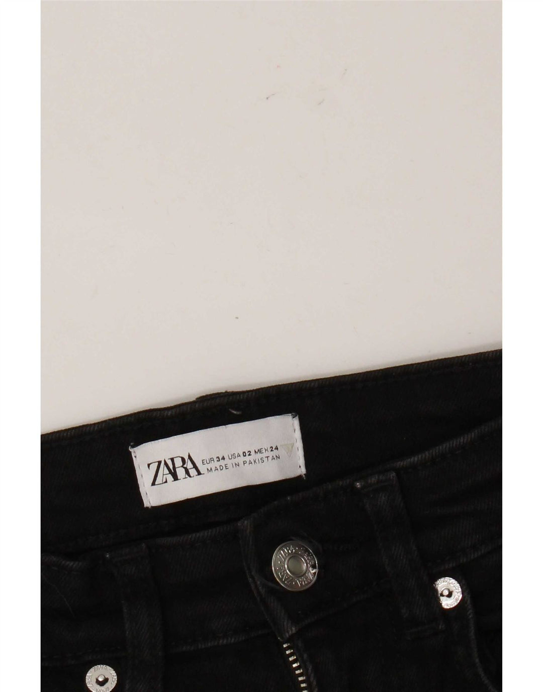 Zara Jeans feminino queimado EU 34 2XS W24 L25 preto