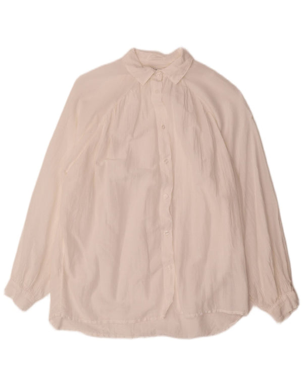 Camisa oversized feminina PEPE Jeans UK 14 médio algodão branco