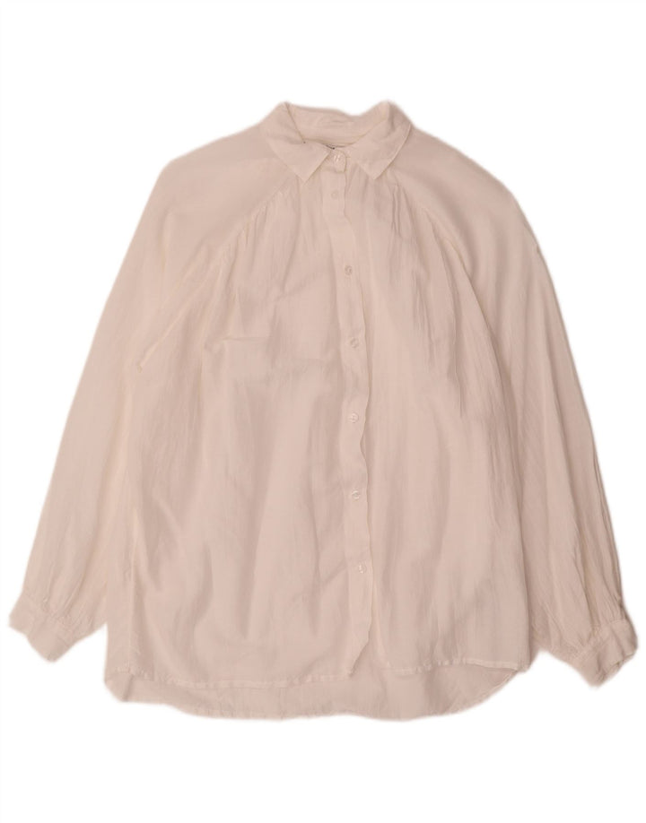 Camisa oversized feminina PEPE Jeans UK 14 médio algodão branco