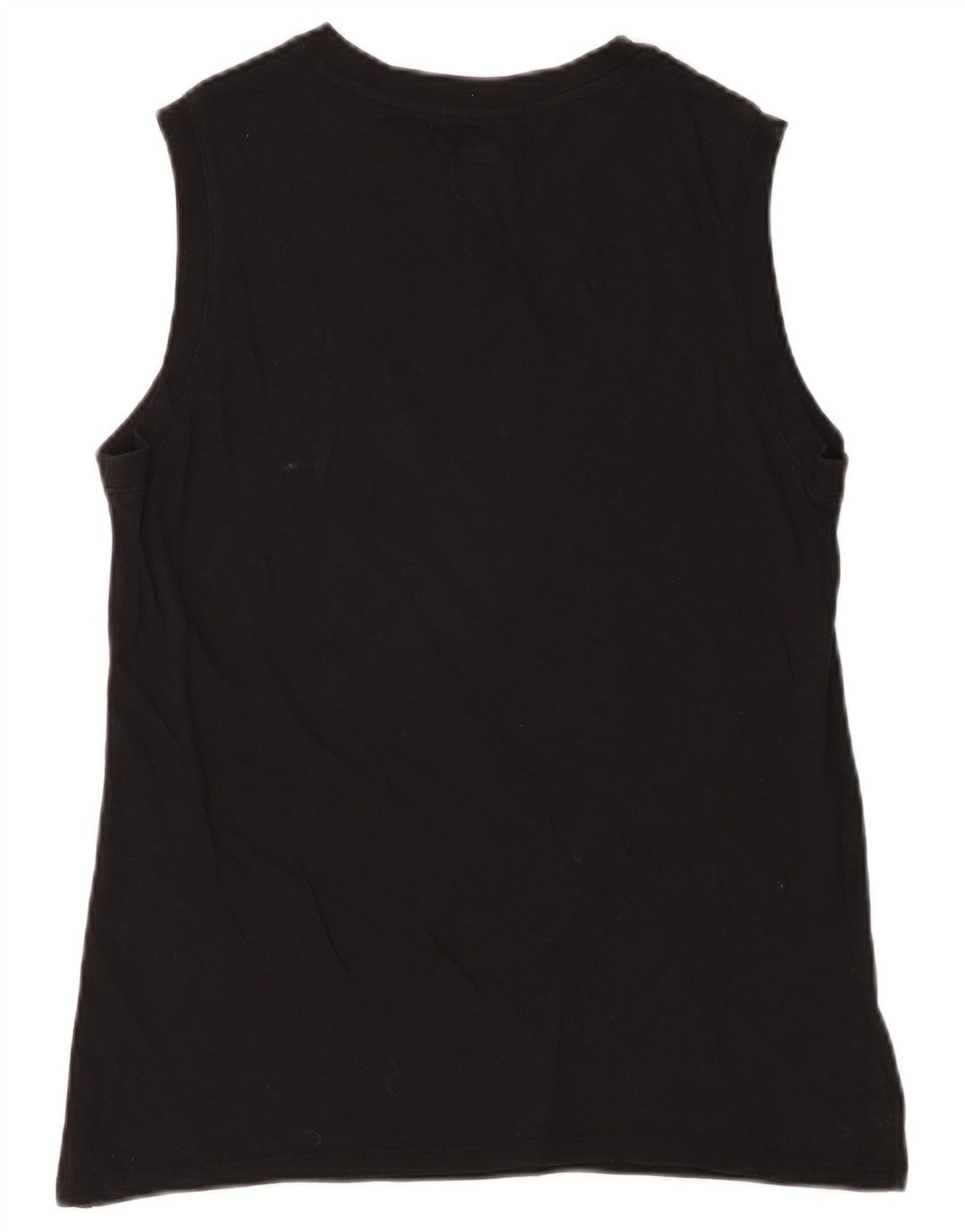 Colete gráfico feminino Levi's Top UK 10 pequeno algodão preto