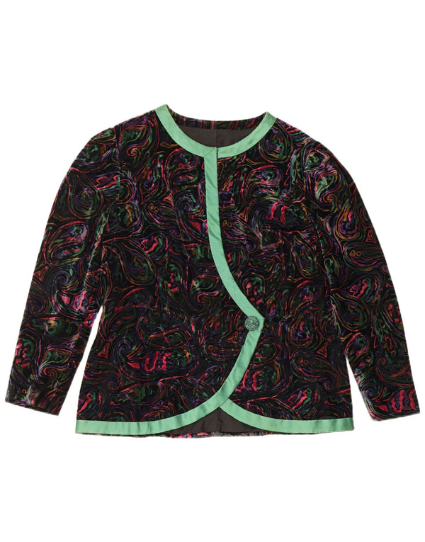 Conjunto de saia feminina VINTAGE com 1 botão e 2 peças Reino Unido 12 médio W32 multicolorido