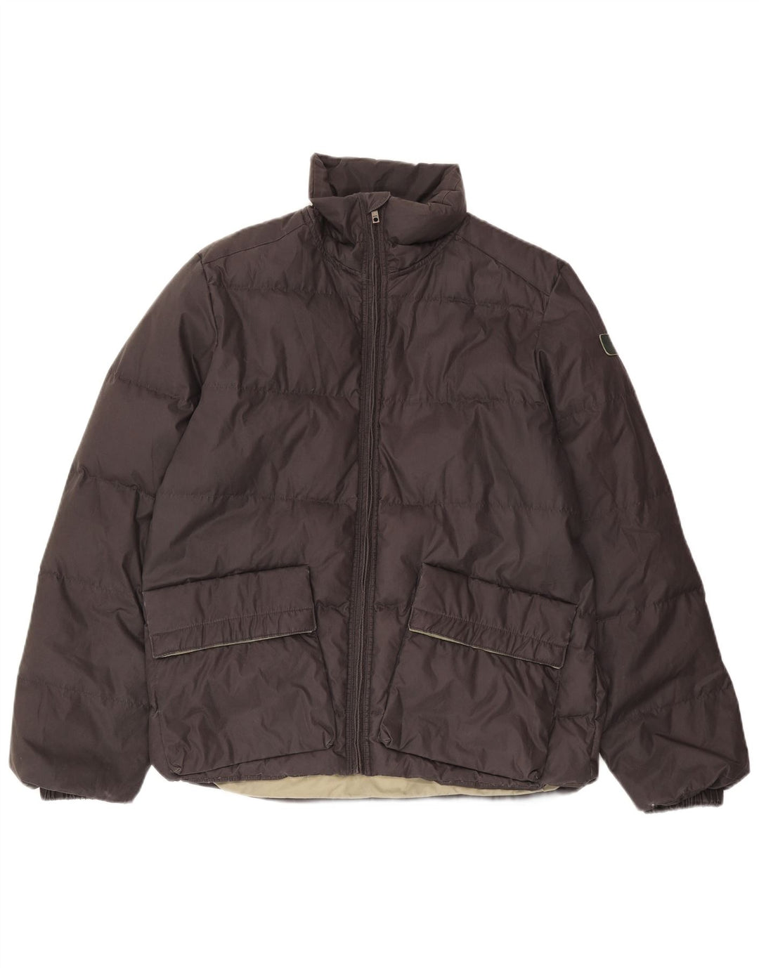 Jaqueta acolchoada masculina DIESEL UK 40 poliéster cinza grande