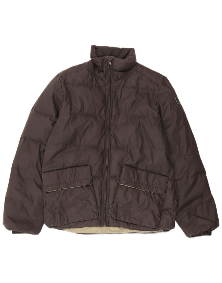 Jaqueta acolchoada masculina DIESEL UK 40 poliéster cinza grande