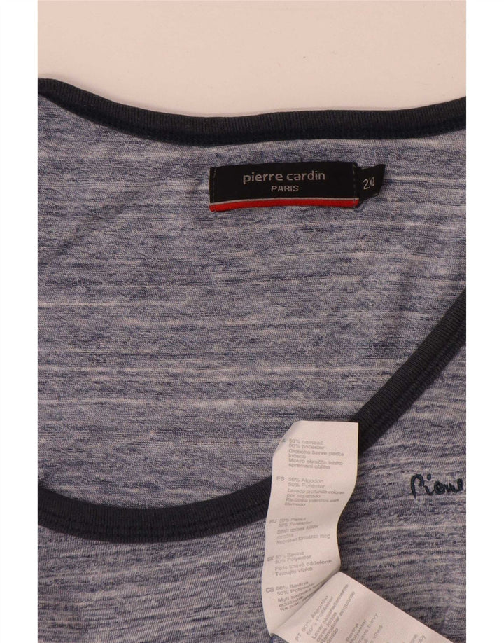 Colete masculino Pierre Cardin Top 2XL algodão manchado azul