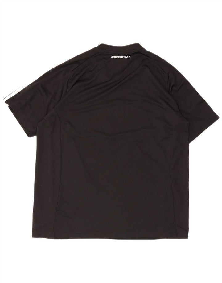 Adidas Mens Climalite Camiseta Top Grande Poliéster Preto