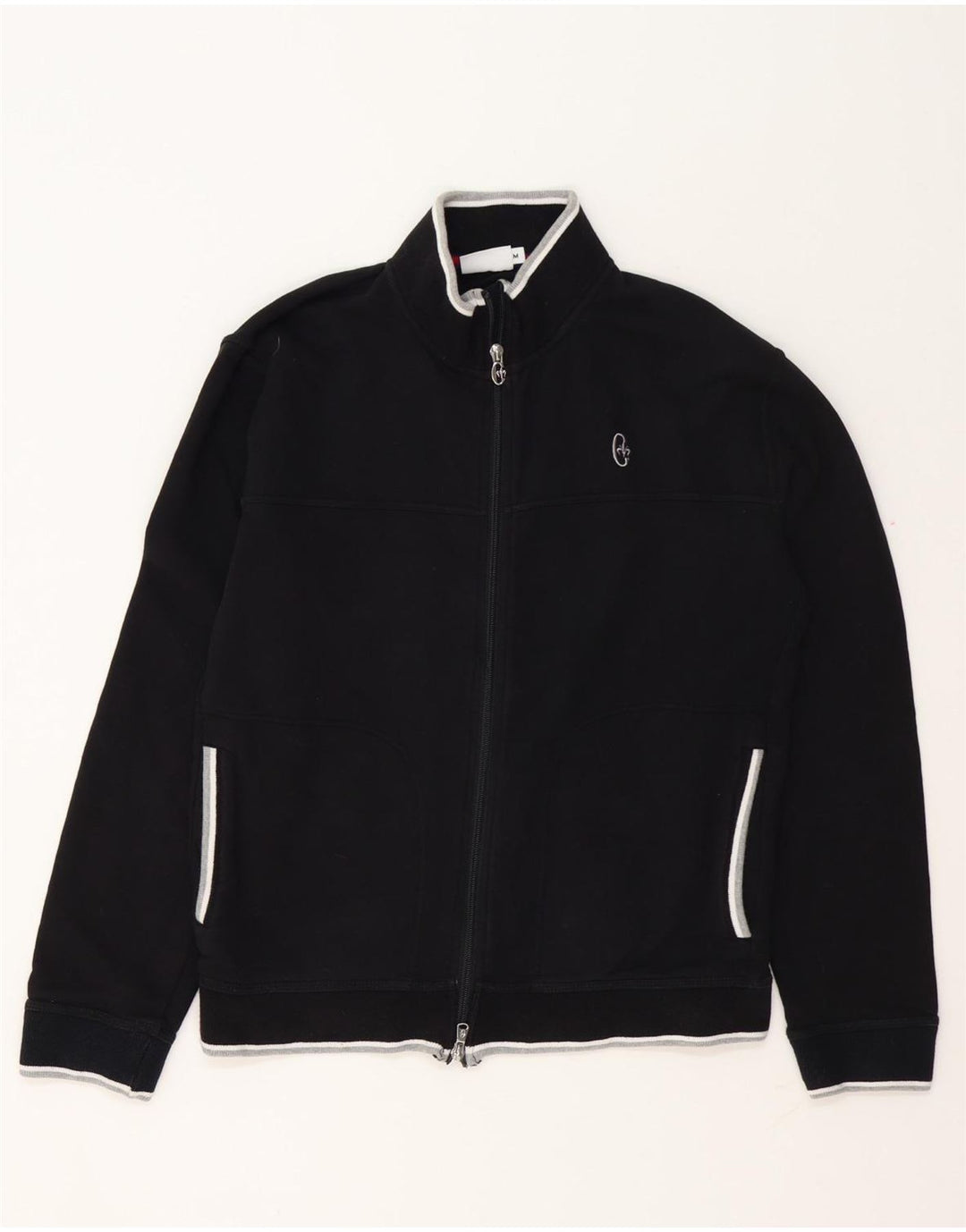 Conte of Florence Jaqueta masculina de agasalho médio algodão preto