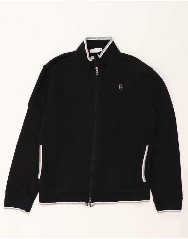 Conte of Florence Jaqueta masculina de agasalho médio algodão preto