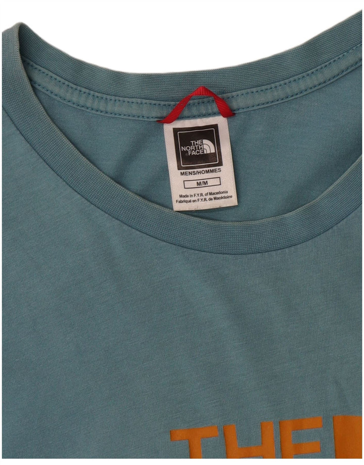 Camiseta gráfica masculina The North Face azul médio