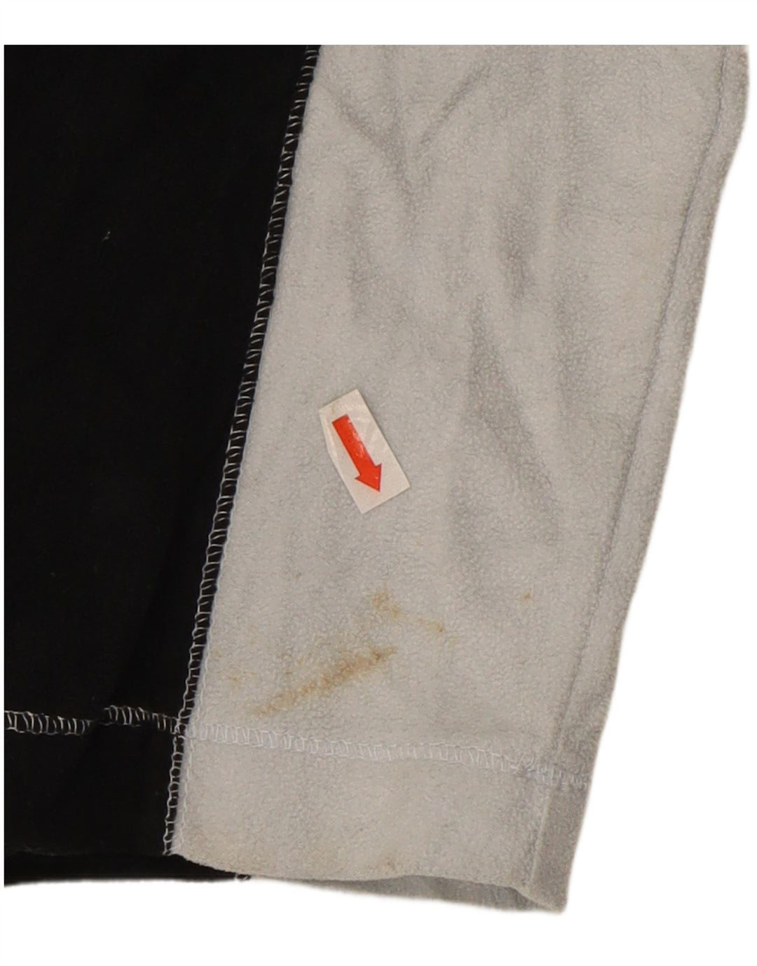 Eddie Bauer Suéter masculino de lã com zíper e gola grande em poliéster colorblock preto