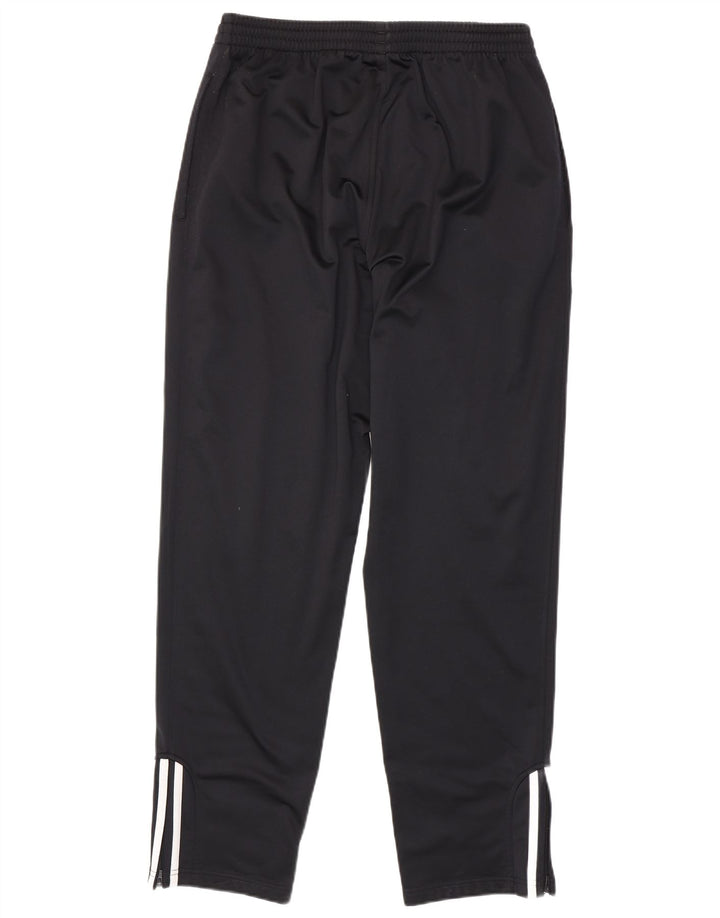Calças de treino masculinas Adidas UK 42/44 poliéster preto grande