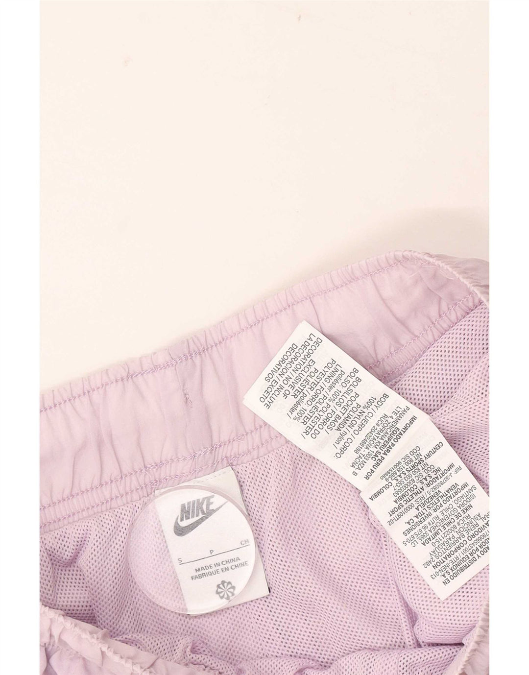 Shorts esportivos femininos Nike UK 8 pequeno roxo poliéster