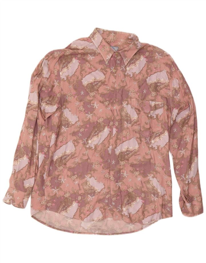 Camisa masculina Azzurra XL rosa floral viscose