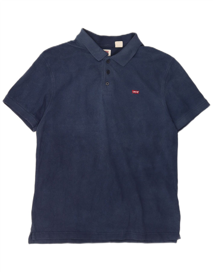 Camisa polo masculina Levi's Standard grande algodão azul marinho