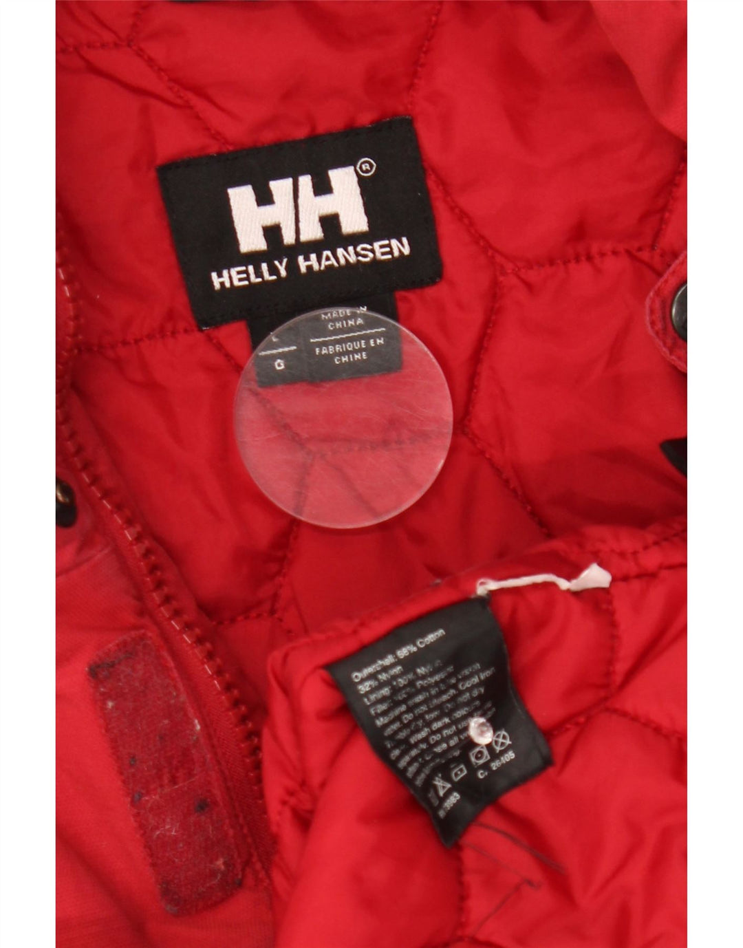 Jaqueta corta-vento masculina Helly Hansen Reino Unido 40 grande algodão colorblock vermelho