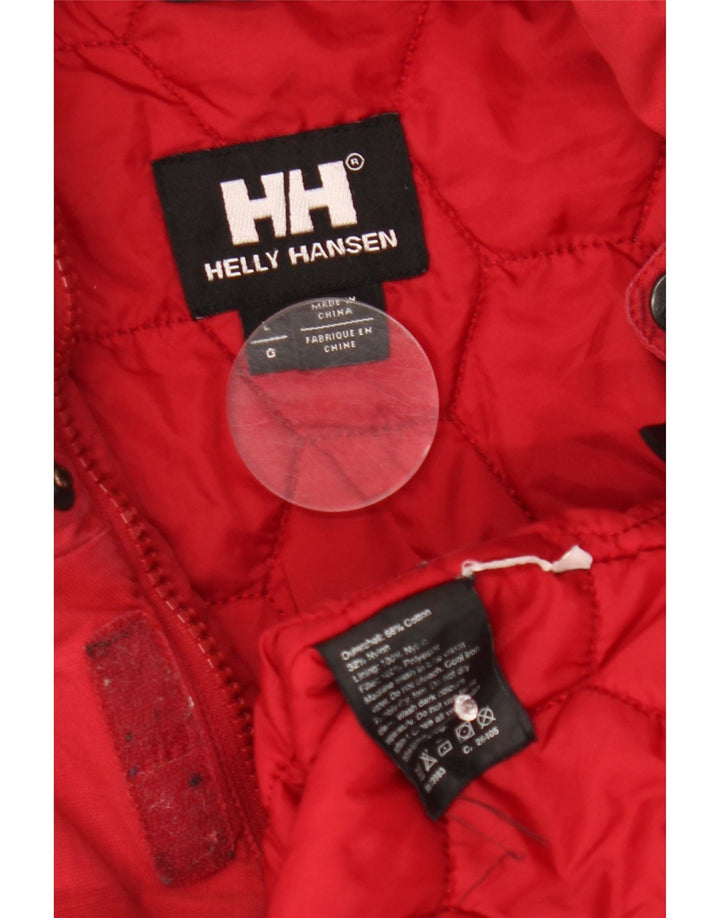 Jaqueta corta-vento masculina Helly Hansen Reino Unido 40 grande algodão colorblock vermelho