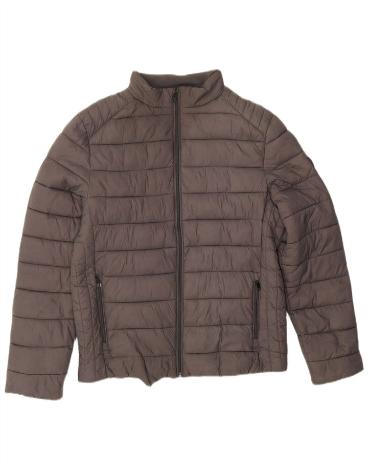 Jaqueta acolchoada masculina Liu Jo UK 40 grande poliamida cinza