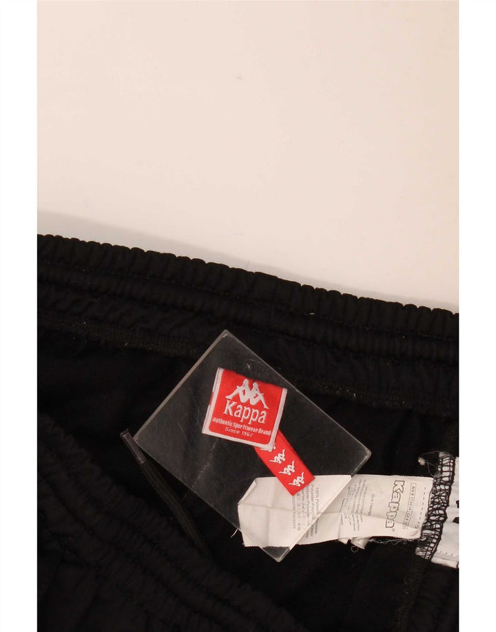 Calça esportiva Kappa masculina gráfica joggers médio preto colorblock