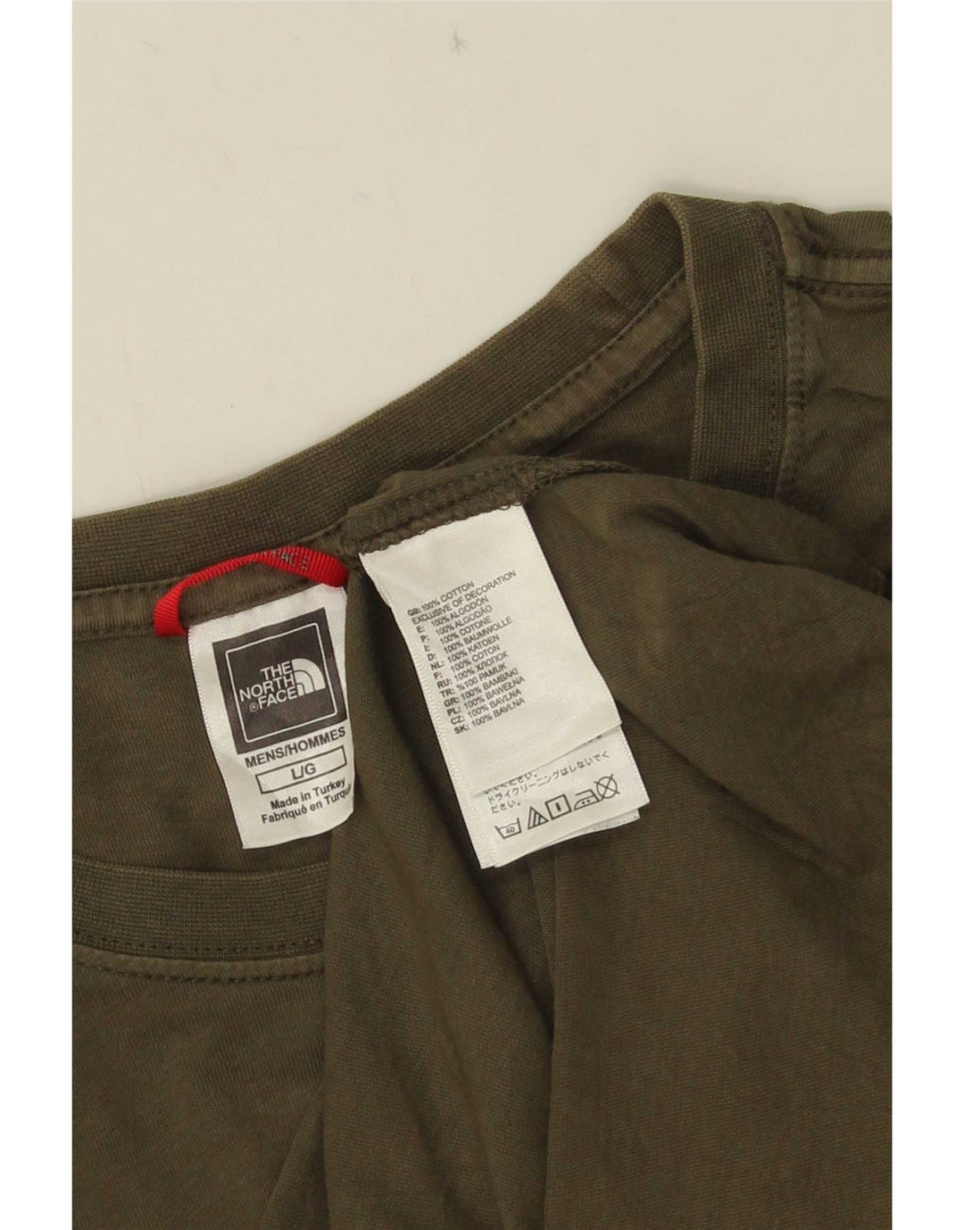 Camiseta masculina The North Face grande algodão cáqui