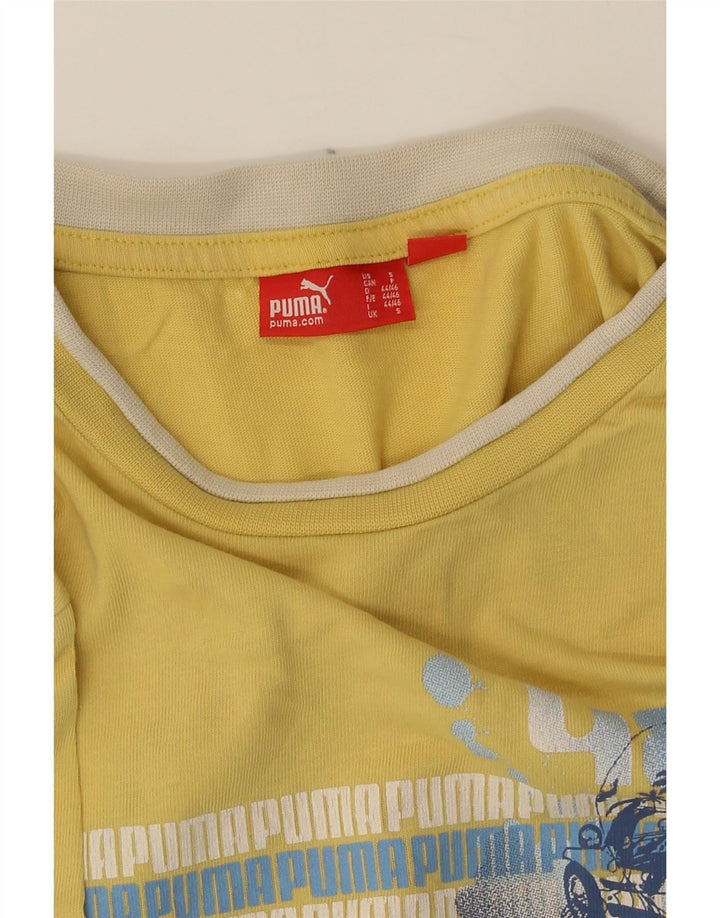 Puma Camiseta Masculina Graphic Top Pequeno Amarelo