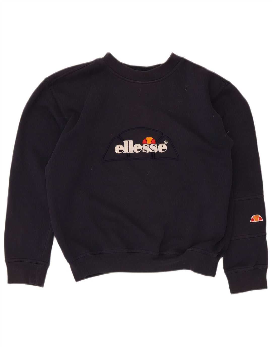 Ellesse moletom feminino grande com estampa gráfica UK 10 pequeno azul marinho